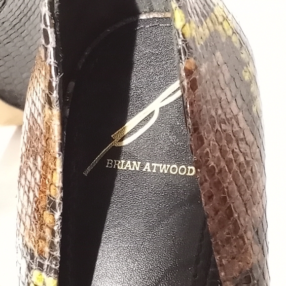 BRIAN ATWOOD Snakeskin Heeled Platforms - Picture 4 of 7